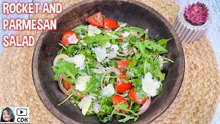 ROCKET AND PARMESAN SALAD  Easy Arugula Salad For Weight Loss  Rocket Salad With Balsamic Dressing [upl. by Auhs258]