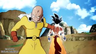 Goku vs Saitama Compilation Full fight Pelea completa [upl. by Karly]