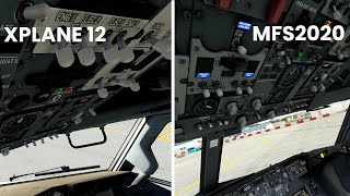 Microsoft Flight Simulator 2020 vs XPlane 12 Cockpit Comparison [upl. by Eannej]