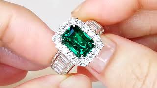 Old World Muzo Colombian Emerald Ring at 274 carats by Kat Florence KF07994 [upl. by Eleda]