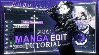 Full manga edit tutorial on alight motion [upl. by Llirret]