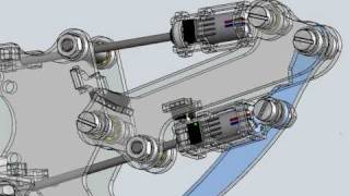 Hexapod leg simulation  Solidworks [upl. by Cazzie]