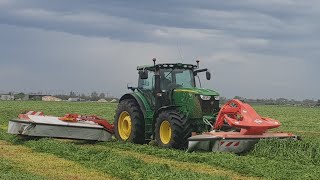 Fauche 2019  JOHN DEERE 6170r   KUHN 6m [upl. by Niraj]