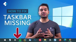 Windows 10 Taskbar Disappeared Solved 6 Methods [upl. by Hayalat]