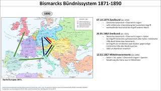 Die Bündnispolitik Bismarcks Zweibund Dreibund Dreikaiserabkommen Dreikaiserbund [upl. by Vardon]