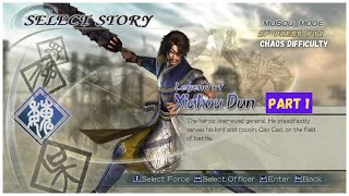 Dynasty Warriors 6  Xiahou Dun  Musou Mode  Chaos Difficulty  Part 1 [upl. by Nichani]