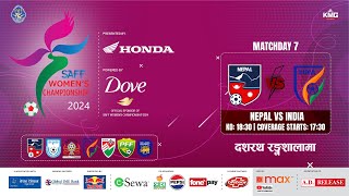 Nepal Vs India  SAFF Womens Championship 2024  Kartik 11  Kantipur MAX HD LIVE  Semi Final [upl. by Shore116]