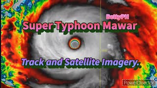 Super Typhoon MawarBettyPH Satellite Imagery [upl. by Elfrieda544]