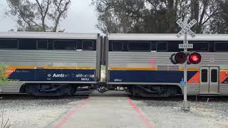 Incoming Amtrak San Joaquin 711 Passing By Eckley Pier [upl. by Enneyehs]