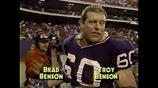 Giants  Jets 1987  Curtain Call for Giants LT Brad Benson in the last game of his career [upl. by Azilem]