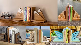 Unique wooden bookends ideas for book lovers  Book holders book stands  DIY wooden projects [upl. by Shiller772]