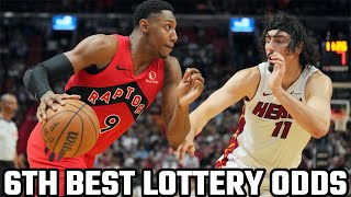 Raptors Clinch 6th Best Lottery Odds In 2024 NBA Draft With Loss To Heat [upl. by Yeclek]