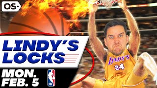 NBA Picks for EVERY Game Monday 25  Best NBA Bets amp Predictions  Lindys Leans Likes amp Locks [upl. by Burn]