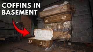 Found HUMAN Remains Inside of Long Abandoned Funeral Home  COFFINS in the Basement [upl. by Eusadnilem]