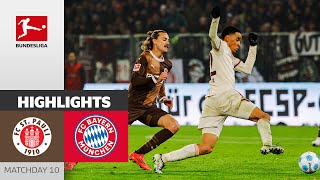 Magic Musiala leads to win  St Pauli  Bayern München 01  Highlights  MD 10 – Bundesliga 2425 [upl. by Eneirda]