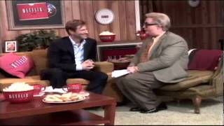 Jiminy Glick Interviews Aaron Eckhart [upl. by Aonehc700]