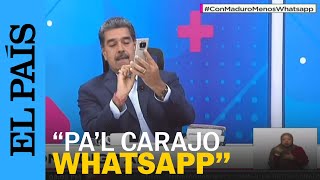 VENEZUELA  Nicolás Maduro pide a los venezolanos que desinstalen WhatsApp  EL PAÍS [upl. by Rumilly]