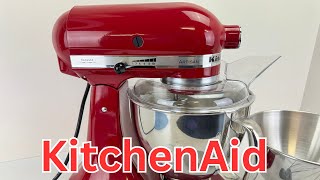 KitchenAid Artisan Stand Mixer KSM160 Empire Red Working Demo [upl. by Solitta964]