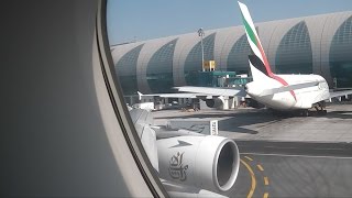 EMIRATES A380 EK97 DUBAI ROME FIRST CLASS 281014 [upl. by Latsyrd]