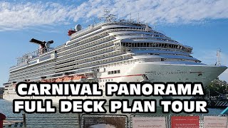 Carnival Panorama cruise ship deck plan tour [upl. by Berkley530]