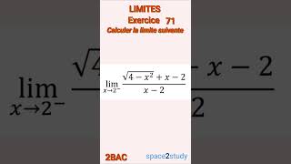 Exercice 71 Limites 2BAC Maths [upl. by Ynoyrb]