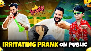 Irritating Prank on public  Azadi Mubarak 🇵🇰  papa gussa kar gaye  Public Reactions 😂 [upl. by Brant]