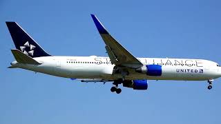 Boeing 767322 ER of United Star Alliance Landing at LHR aviation aeroplane travel [upl. by Kirit]