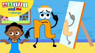 Learn Letter N  The Alphabet with Akili  Cartoons for Preschoolers [upl. by Afinom]