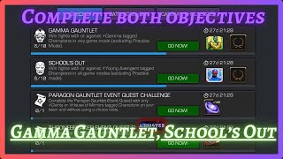 MCOC  Easy Completion for Gamma and New Avengers Objectives  Gamma Gauntlet  Schools Out [upl. by Efi954]