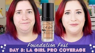 FOUNDATION FEST  LA Girl Pro Coverage  Pale Dry Skin [upl. by Yehc]