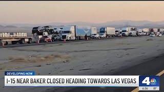 I15 near Baker closed heading towards Las Vegas [upl. by Trinl]