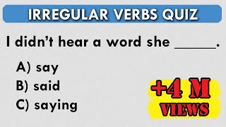 Irregular Verbs  Quiz [upl. by Yelsna827]