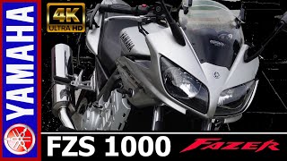 YAMAHA FZS 1000 Fazer 2002  Review in 4K [upl. by Llekcm]