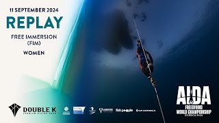 AIDA Depth World Championship Ajaccio 2024  Free Immersion FIM  Women [upl. by Ariaz]