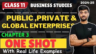 PUBLICPRIVATE AND GLOBAL ENTERPRISE Chapter 3 Business Studies CLASS 11 [upl. by Hilten292]