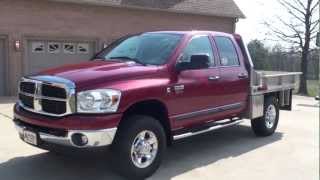 HD VIDEO 2007 DODGE RAM 2500 SLT 4X4 CREW CAB FLAT BED DIESEL FOR SALE SEE WWWSUNSETMILANCOM [upl. by Idnor]