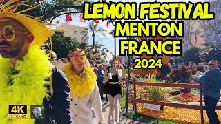 Lemon Festival in Menton France 4k 60fps  Moment before the start of the Lemon Festival [upl. by Tutto]