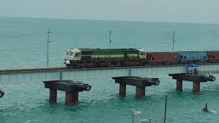 rameswaram pamban new railway bridge view 13 July 2024 [upl. by Isnyl]