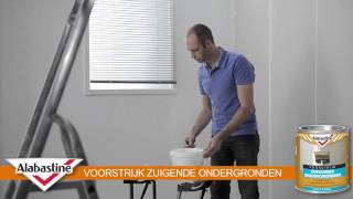 How to  Voorstrijk Zuigende Ondergronden  Alabastine [upl. by Ecirtaemed]