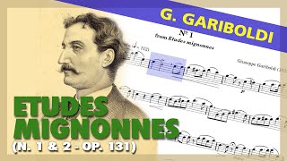 🎼G GARIBOLDI  Etudes Mignonnes for FLUTE Op 131 N 1 amp 2  Sheet Music Scrolling [upl. by Dorman]