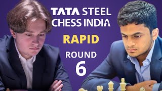 Vincent Keymer vs Sarin Nihal  Tata Steel India Rapid 2024  Round 6 [upl. by Airtemak]