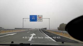 Autovía A33 Tramo Caudete Yecla Video grabado el 13 de enero de 2024 [upl. by Loni672]