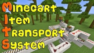 Minecraft  Fully Automatic Minecart Item Transport System [upl. by Yttel]