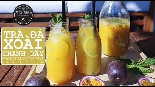 TRÀ XOÀI CHANH DÂY tươi ngon nhiều vitamin C  Mango passion fruit iced tea  Polly Nguyen [upl. by Sweatt299]