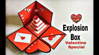 DIY  Valentine Gift Ideas  How to Make Explosion Box [upl. by Timothee834]