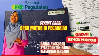 Syarat Gadai BPKB Motor di Pegadaian [upl. by Garda]