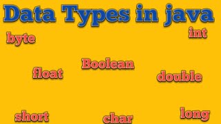 Total data Types in javawhat is datatype in java [upl. by Selda418]