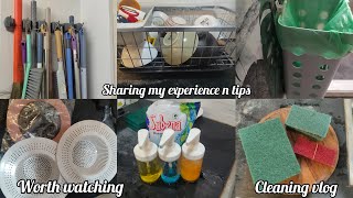 Vlog14Cleaning vlog my experience from kitchen cleaning kitchen hacks kitchen cleaning tips [upl. by Alesi]