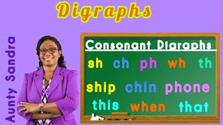 Consonant Digraphs  sh ch th ph wh  Two letters joined together gives one sound  Phonics [upl. by Garap887]