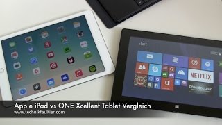 Apple iPad vs ONE Xcellent Tablet Vergleich [upl. by Darleen528]